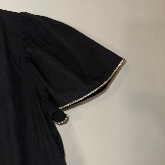 RHODE RESORT HEIDI Midi Black Dress with crystals size 2 - Picture 6 of 11